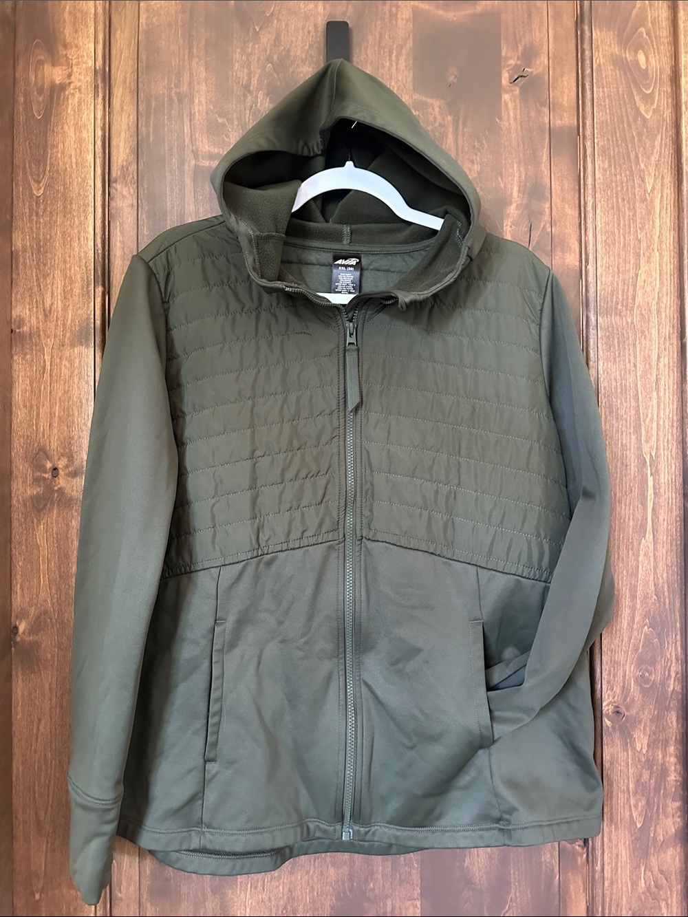 Women’s Olive Green Quilted Hooded Jacket